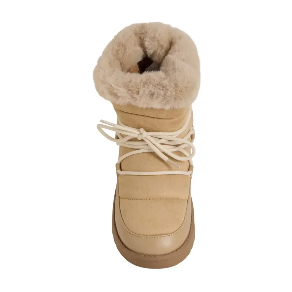 Aspen Women’s Puffy Faux-Shearling Lace Boots Size 7 NEW # box. 667